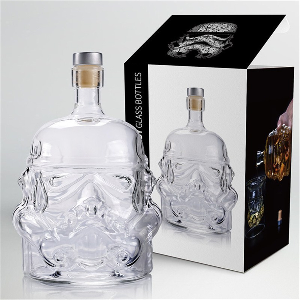 

Skull Wine Shot Glass 600ml Whiskey Glass Vodka Wine Decanter Double-layered Glass Cocktail Set Wine Decanter Home Wineglass L0308