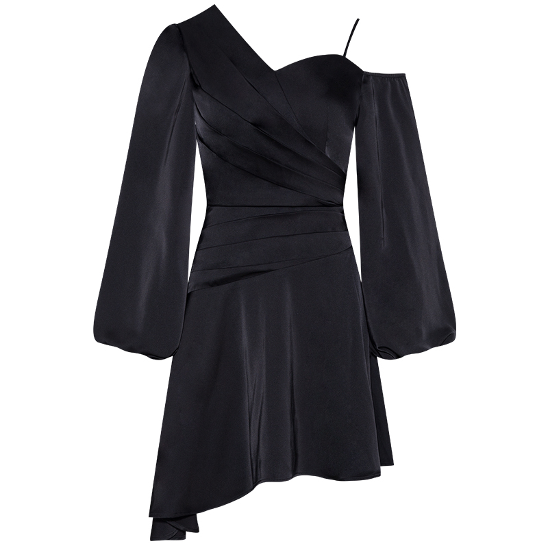 

YIGELILA 2021New Party group French dress usually can wear elegant long sleeve evening dress for lady Party annual meeting high-quality, Pink-65520