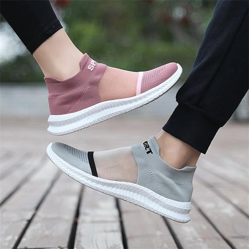 

sandals 2021 couple shoes fashion trend casual personality knitted stitching tulle breathable soft comfortable sports 3kc218 uzcq, Black