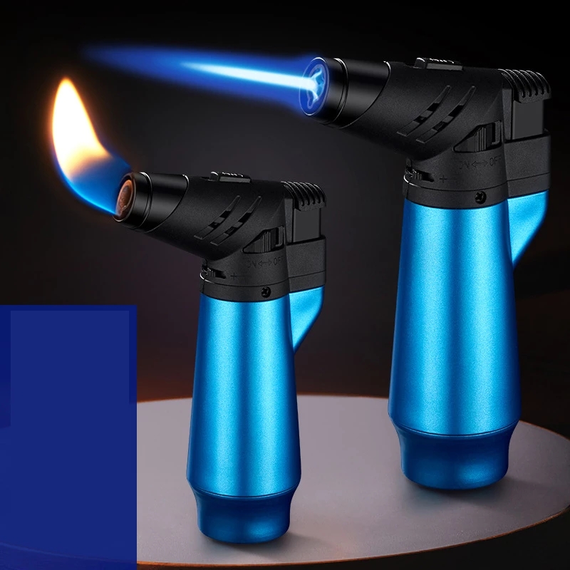 

Transparent Torch Cigarette Lighter Jet Small Spray Gun Windproof Two Flames Gas Lighter Free Fire Butane Inflated BBQ Kitchen Welding Lighter