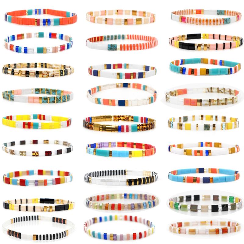 

Charm Bracelets 2022 Boho Miyuki Tila Beads Bracelet For Women Men Adjustable Handmade Beach Jewelry Unique Pusira Mujer