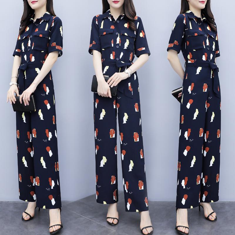

Women' Jumpsuits & Rompers Fashion Womens Jumpsuit Chiffon Overalls Female Summer Combinaison Femme Elegant One Piece Pants Salopette, Black