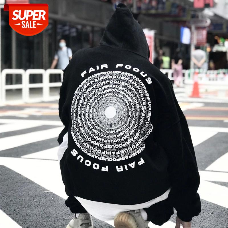 

SEVEYFAN 2021 Men's Hip Hop Sweatshirts Disk Letters Printed Hoodies Black Autumn Cotton Pullover for Male #qW79