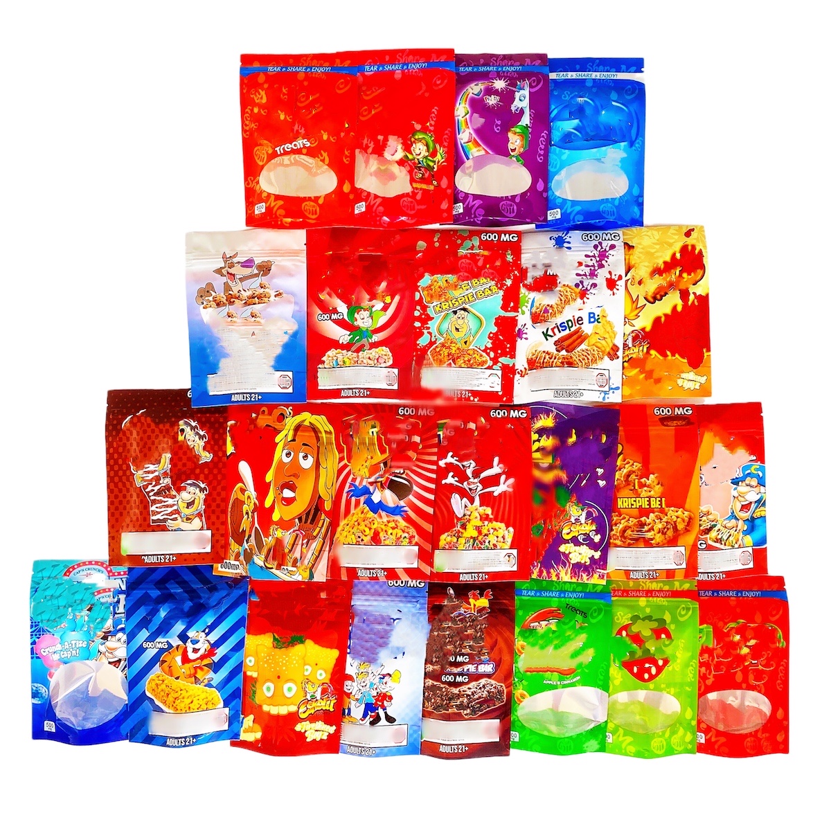 Rice Krispies Crispy Infused Treats Brownie Edible packaging bag Snack pouch Medible Cereal Bar lucky charms doweedos-image-734794565