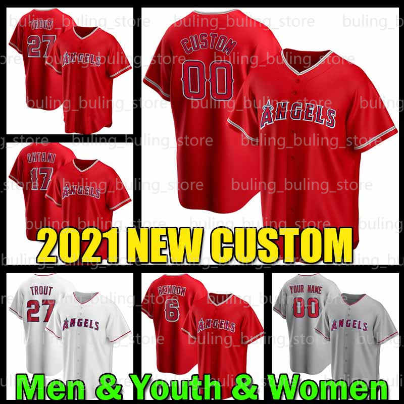 

Men Youth Women Los Angeles Custom Angels Jersey 27 Mike Trout 17 Shohei Ohtani Anthony Rendon Jo Adell 10 Justin Upton Baseball Jerseys, Blue;black