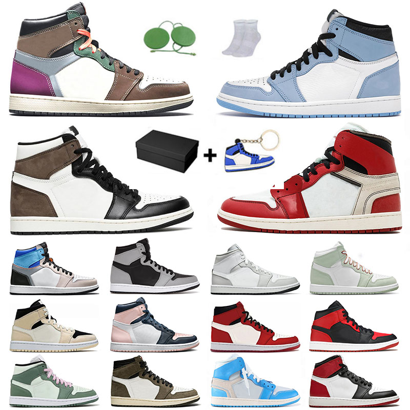 

Jordan's Basketball Shoes Jordan1s Retro Jumpman Jordan Jorden 1 Mens Womens High OG Dark Mocha 1s University Blue Mid Dutch Green Seafoam Sneakers Trainers With Box, B25 36-46 mid barely rose