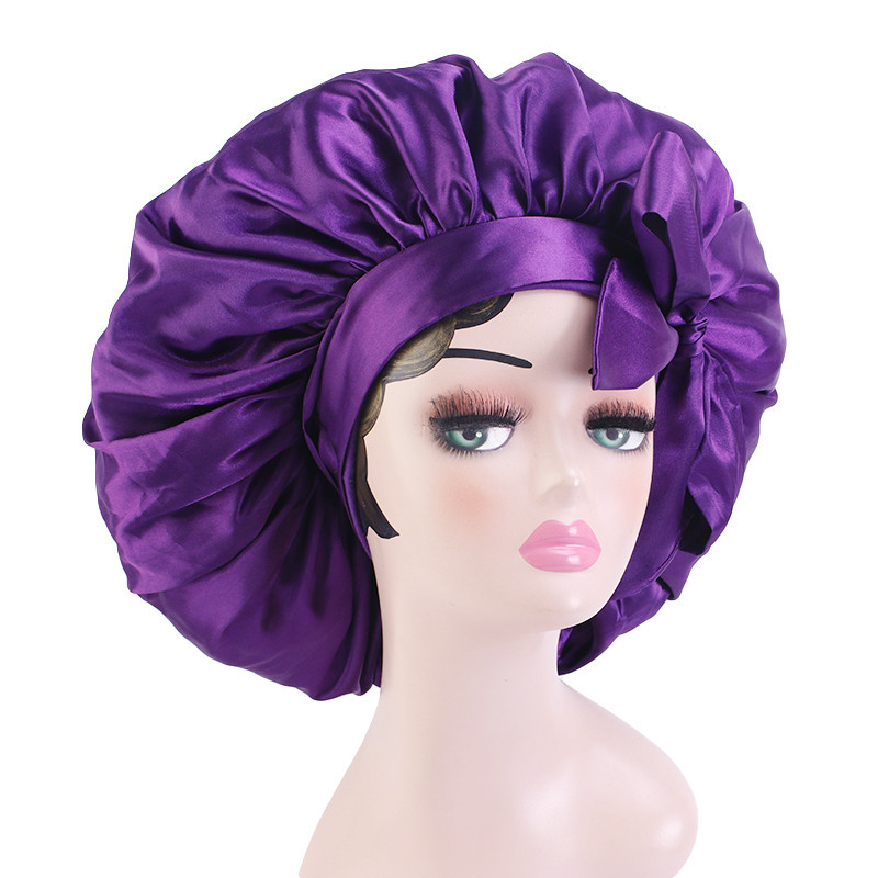 

Styling Satin Hair Cap For Sleeping Night Hat Invisible Flat Adjusting Imitation Silk Round Haircare Women's Headwear Bonnet