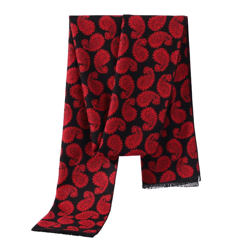 

Scarves Vintage Brand Men's Scarf High Quality Winter Warm Luxury Paisley For Men