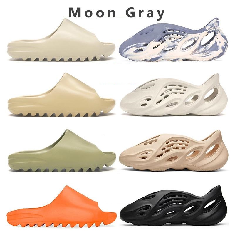 

Top Quality kanye slides men women slippers Core Bone Earth Brown Pure Desert Sand Foam Runner triple white black outdoor sandals Beach