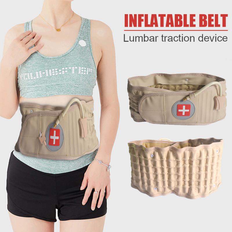 

Back Inflatable Waist Belt Traction Device with Pump Massager Pain Relief Lumbar for Easy Safety Working-out Ornament
