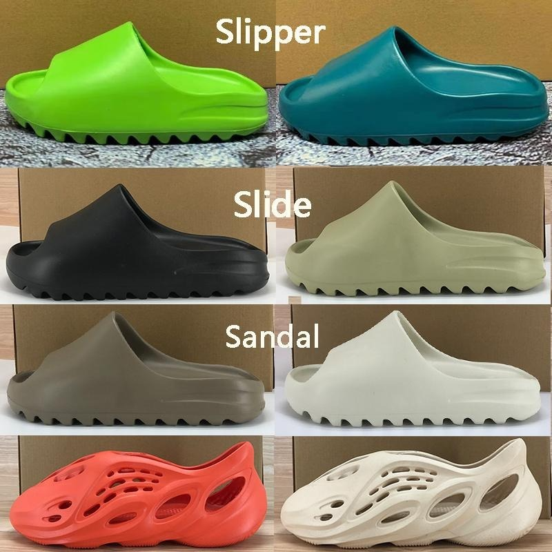 

2021fashion slipper slide runner shoes orange pure resin green enfora soot earth brown bone triple black ararat men women sandals us 4-11