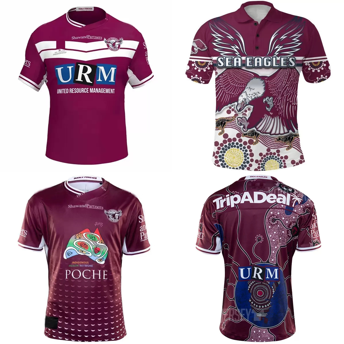 

2021 nines Warringah sea eagles super Rugby Jersey manly Australia NRL, Black;gray