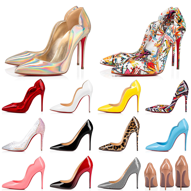 

2021 High Heel Dress Shoes Styles Red Bottoms Heels Womens Stiletto Genuine Leather Designer Luxurys 8 10 12 Cm Point Toe Pumps Loafers 35-42, D31 grey toe 36-47