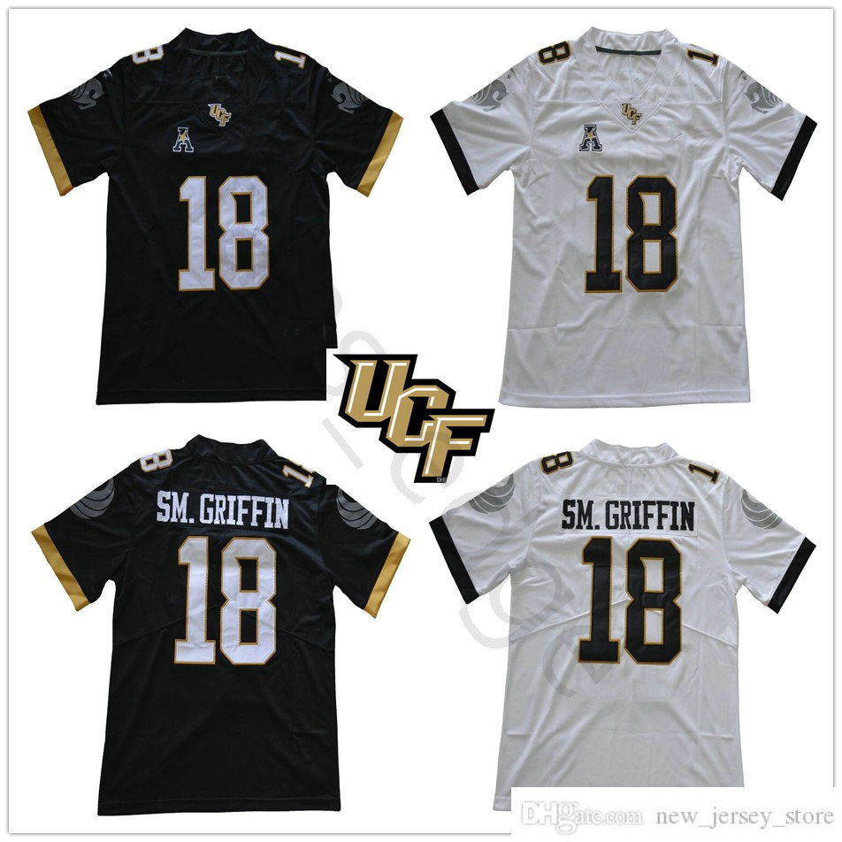 

NCAA UCF Knights College Football Wear #18 Shaquem Griffin Jersey Black White AAC Stitched University of Central Florida SM.Griffin Jerseys, Same as picture