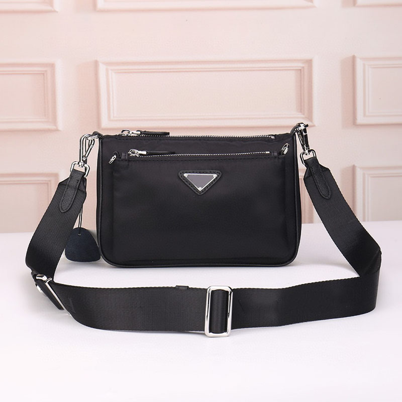 

Fashion unisex messenger bag designer stitching shoulder bags men and women handbag coin purse canvas nylon wallet 168 backpack, Size: 23cm