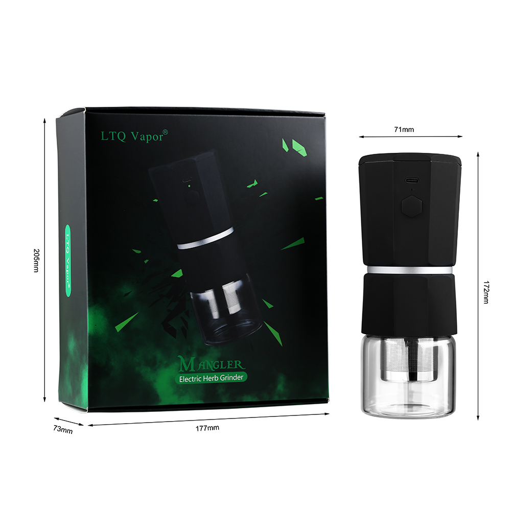 

Original LTQ Vapor Electric Mangler Grinder Crusher 1100mAh Battery Rechargeable Dry Herb Metal Handheld Chopper With Usb Cable Genuine