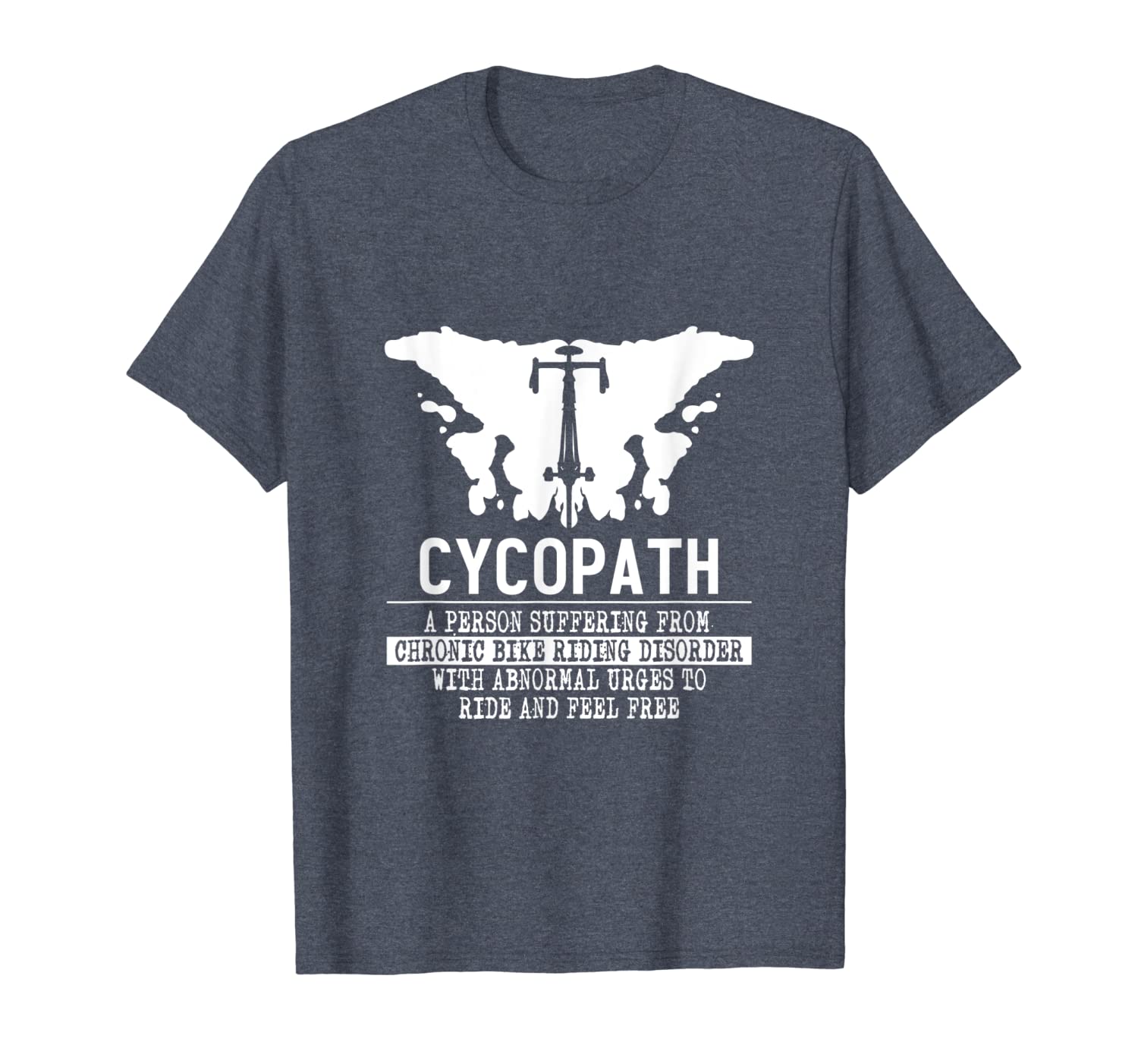 

cycopath funny cycling shirt gift for cyclists, White;black