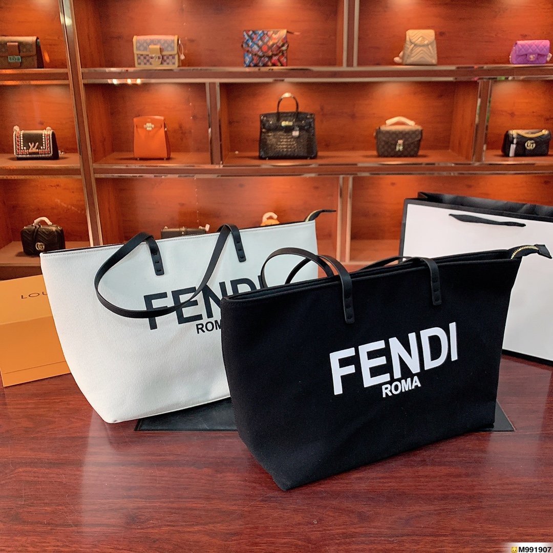 

Women Luxurys Hand Bags New Fend Shopping Armpit Single Shoulder Women's Bag Canvas Tote Designers Outlet Zmm