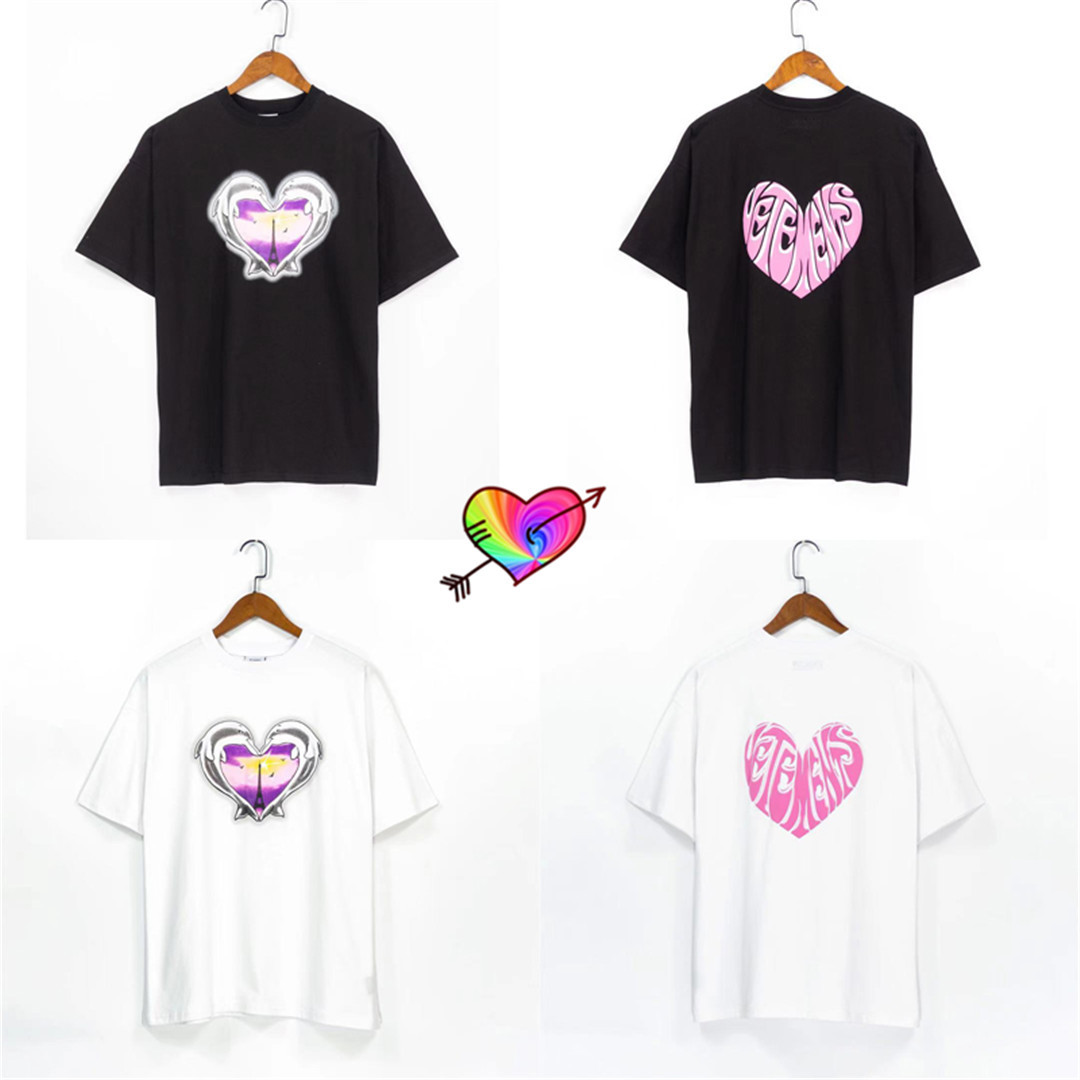 

2022ss T Shirt Men Women High Quality Print Tee Tops Short Sleeve, Black