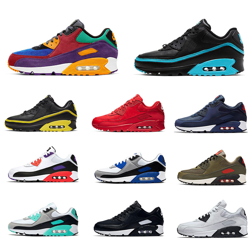 

2021 Sneakers Classic 90 Men and woman Running shoes Black white Trainer Cushion Surface Breathable Sports, 35