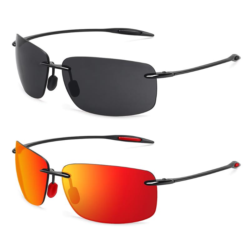 

Sunglasses Classic Sports Rimless Men Women Male Driving Golf Rectangle Ultralight Frame Sun Glasses UV400 De Sol