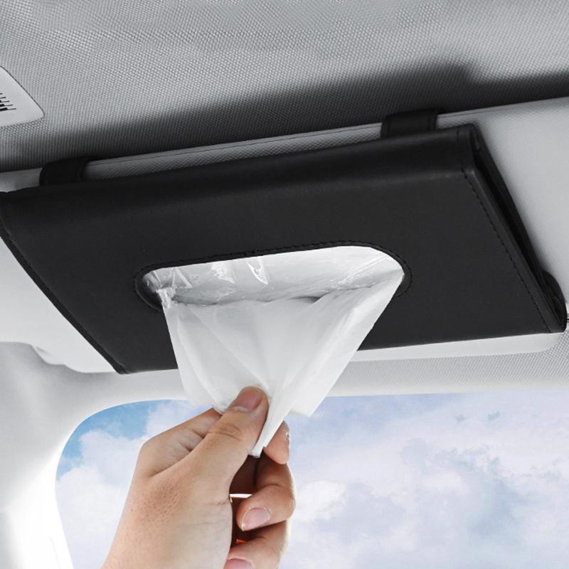 

Car Organizer Multifunction Auto Tissue Box PU Leather Sun Visor Storage Seat Back Stowing Tidying Automotive Interior Bag