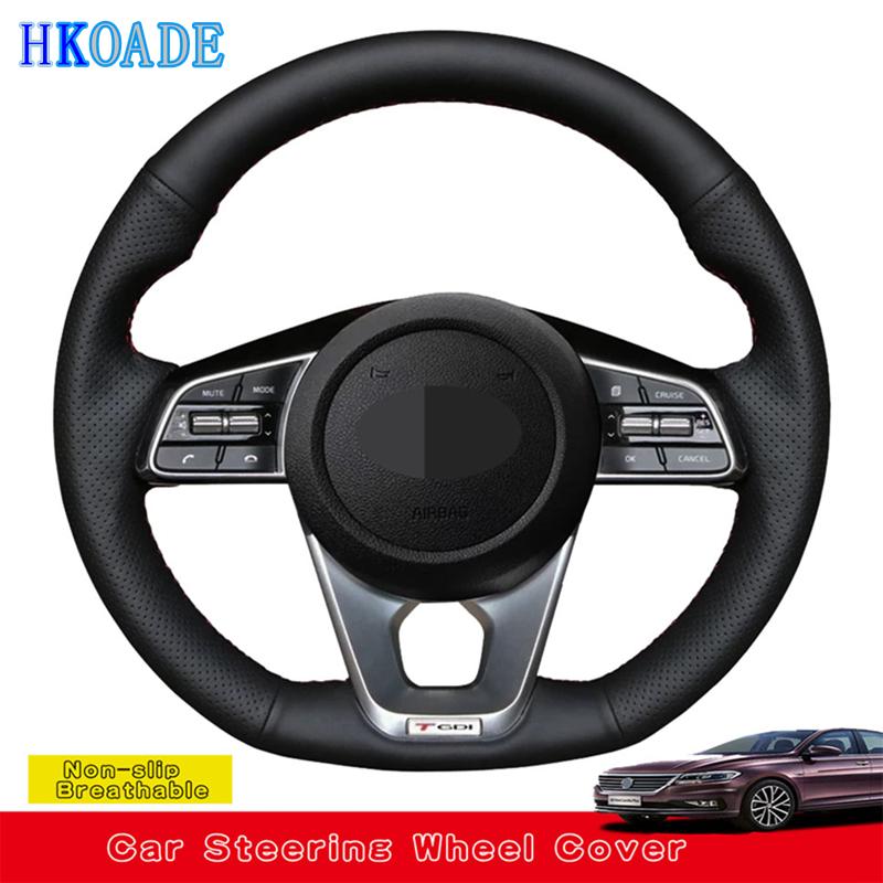 

Steering Wheel Covers DIY Customize Micro Fiber Leather Car Cover For Kia K5 Optima 2021 Cee'd Ceed GT Interior