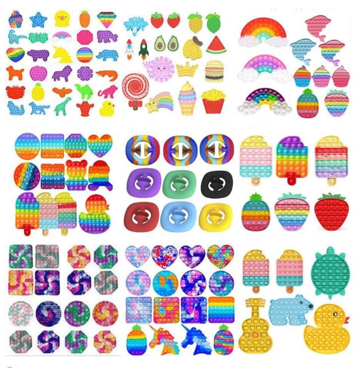 

Fidget Toy Sensory Push Bubble Fingers Sensory Toy Decompression Toy Autism Special Needs Anxiety Stress Reliever Kids Adults DHL FJ28
