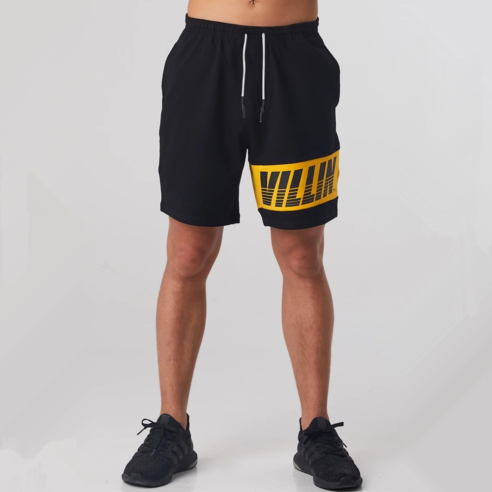 

2021 New Casual Shorts Men Gyms Fitness Bodybuilding Cotton Pants Male Jogging Workout Short Sweatpants Summer Bermuda Bottoms V1op, Black