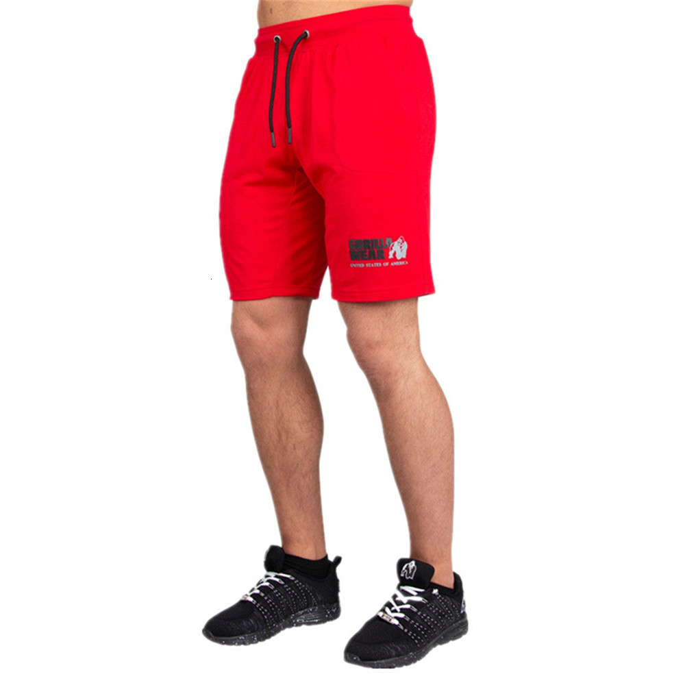 

2021 New Casual Print Shorts Men Gym Fitness Bodybuilding Cotton Short Pants Male Running Sport Bermuda Summer Workout Sweatpants Xxnt, Black