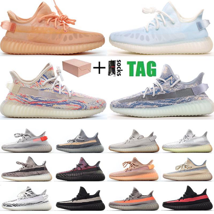 

2021Newest Running shoes Yeezy Boost 350 V2 Yeezys Zebra Black Frozen Tail Ligh Cloud White Men Women trainers outdoor sport sneakers Sesame Grey Gum True Form, 41