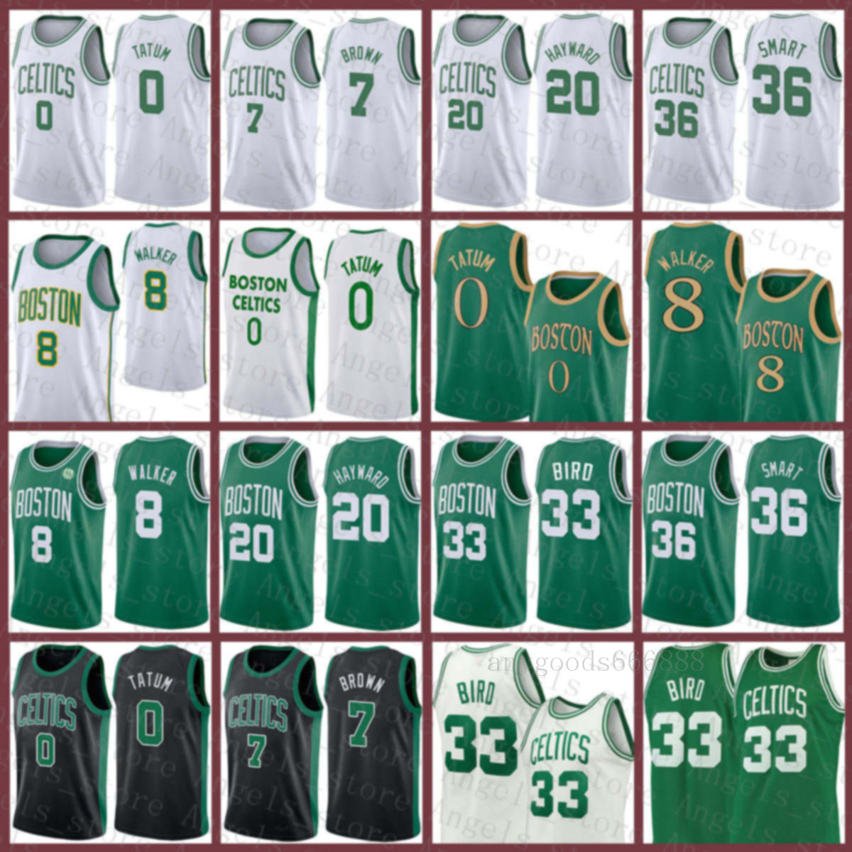 

Jayson 0 Tatum Kemba 8 Walker 33 Bmen's 7 Brown Marcus 36 Smart Gordon 20 Hayward BostonCelticsNew Basketball Jersey 15 Blu, Black;red