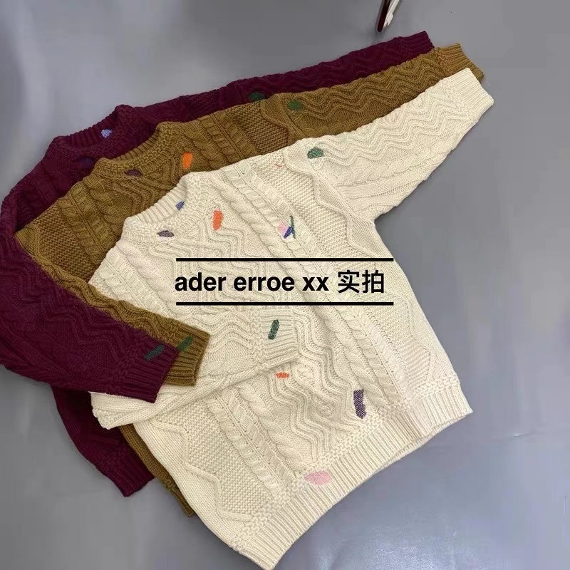 

2021 New Heavy Fabric Embroidery Ader Error Sweaters Men Women 1:1 High Quality Adererror Tassel Knitted Coat Lb25
