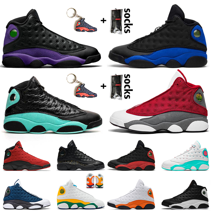 

2021 Jumpman 13 Men Women 13s Basketball Shoes Gold Glitter Court Purple Sneakers Red Flint Reverse Bred Hyper Royal Trainers Size Eur 36-47, A3 red flint 40-47