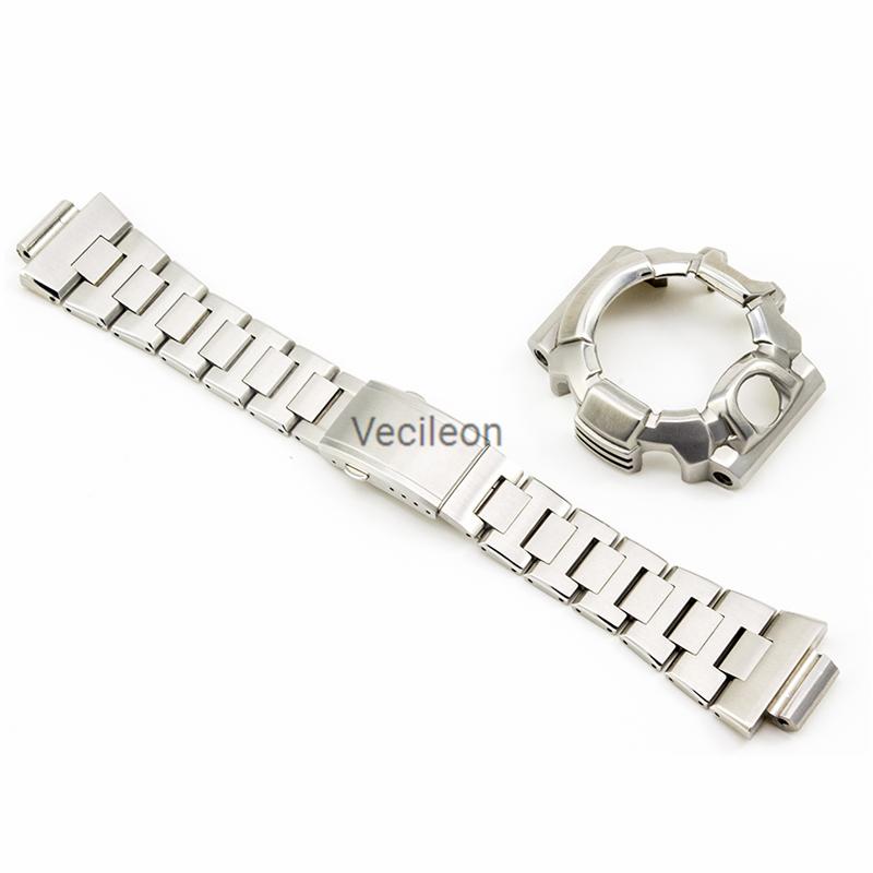 Watch Bands 316L Stainless Steel Watchbands And Bezel For GW9400 Modification Watchband Bezel/Case Metal Cover Strap With Tools-image-715884572