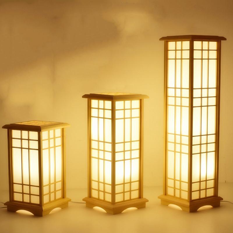 

Floor Lamps Modern Japanese Standing Lamp Washitsu Window Pane Restaurant Living Room Hallway Lighting Home Design Wooden