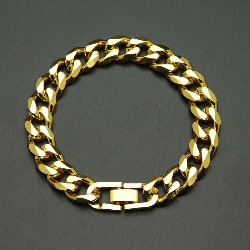 

Trendy Mens Bracelet Hiphop Rock Link Chain Braslet For Hombre Vintage Silver Color Charm Braclet Male Accessories Brazalete