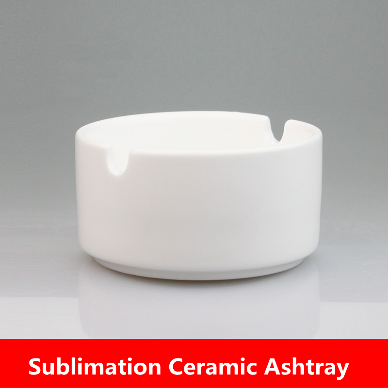

Sublimation Blanks 8CM*2.4CM Ceramic Ashtrays Heat Transfer Printing DIY Round Ashtray Custom Logo Tobacco Ash Trays Hotel Restaurant Suppliers Home Living Room