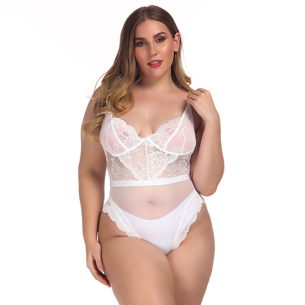 

Plus size Camisoles summer new women's underwear sexy one-piece suit, Black;white