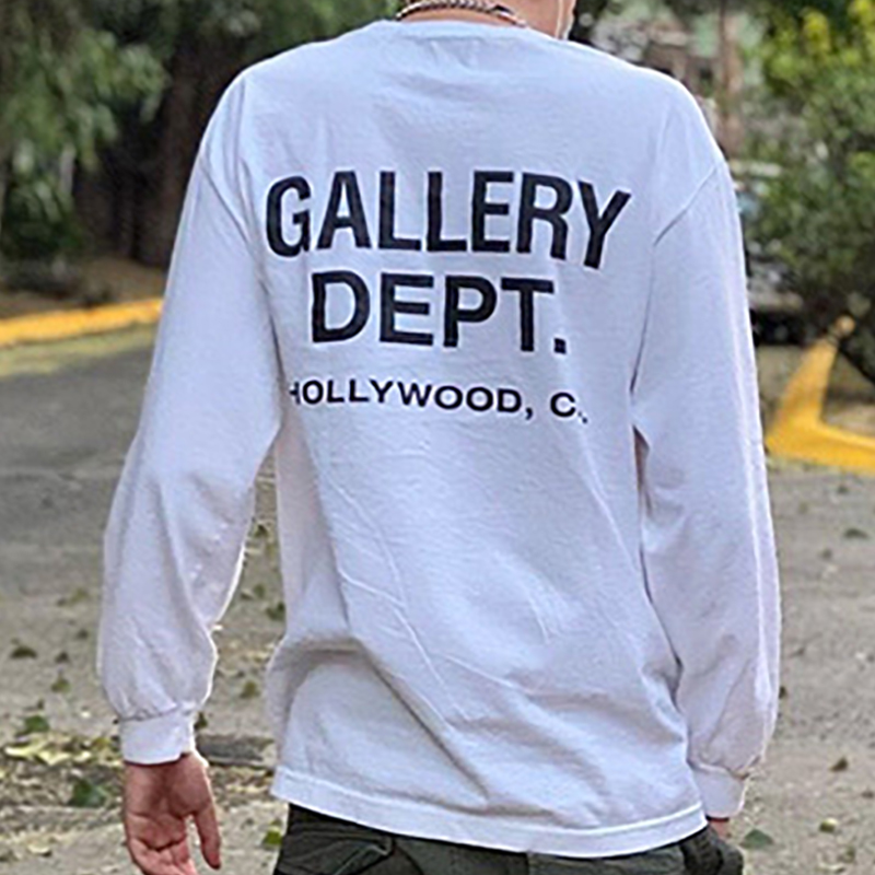 

Gallery Dept. Long Sleeve T-shirts Black White Mens Casual Cotton T shirts Tee Men Women Hip Hop Streetwear MG210066, White;black