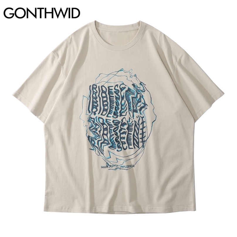 

Tshirts Streetwear Casual Men Punk Rock Gothic Creative Letter Print Short Sleeve T-Shirts Harajuku Hip Hop Tees Tops 210602, Black