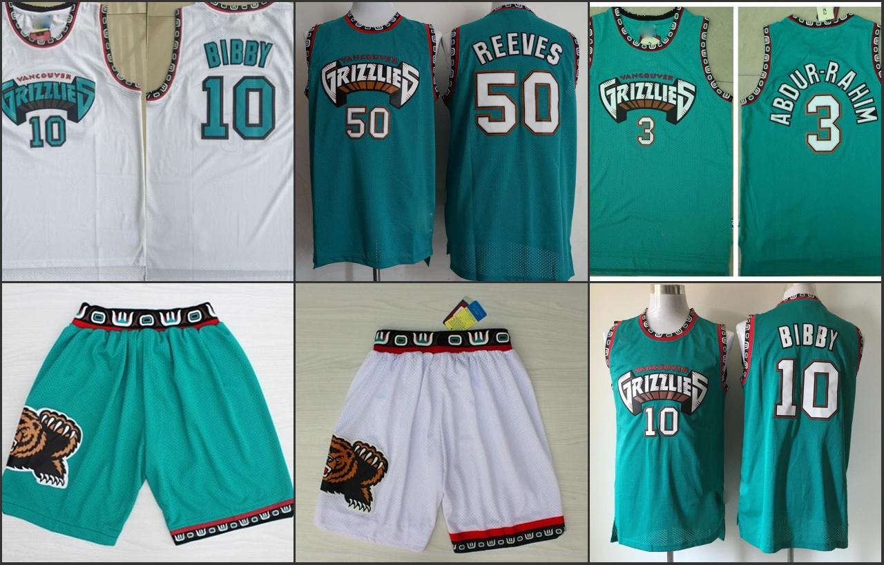 

Memphis Grizzlies Men Vintage Shareef Abdur Rahim Bryant Reeves NBA Mike Bibby Jersey Shorts, Black;red