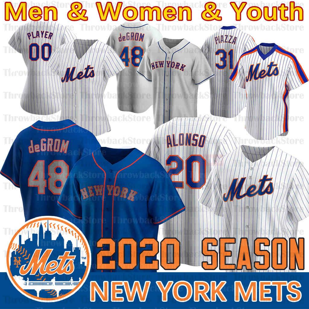 

NewYork baseball Jerseys Pete Alonso 48 Jacob DeGrom David Thompson 34 30 Michael Conforto 9 Brandon Nimmo, Men/flexbase/white