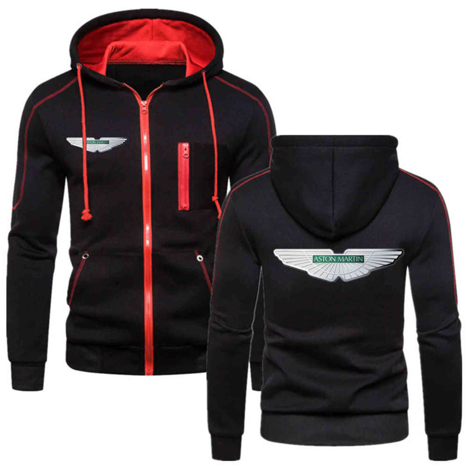 

Aston Martin 2021 Spring Autumn Men's Popular Zip Hoodie Coat Casual Sweatshirt Sportswear Fashion Jacket Print Clothes