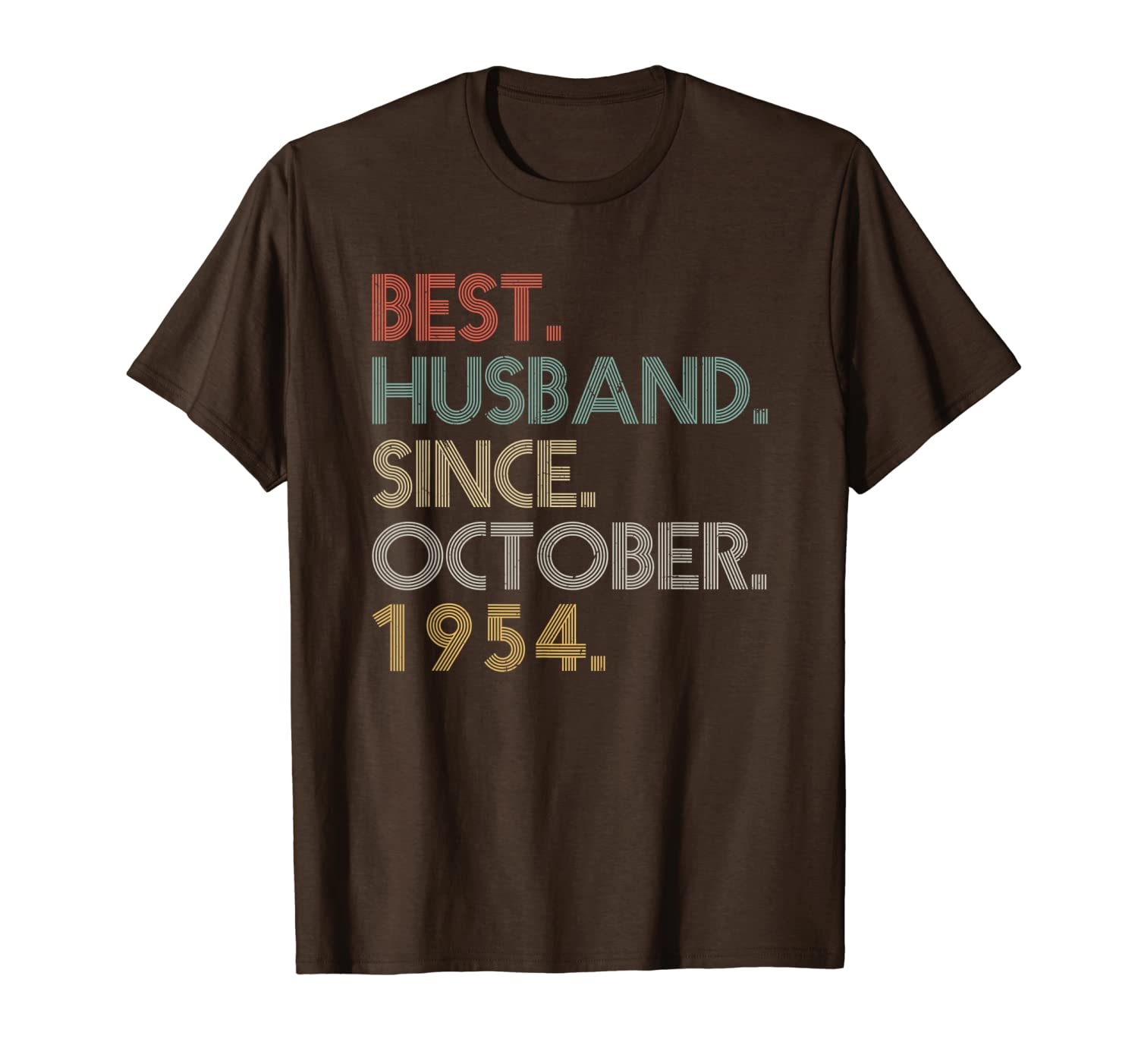 

wedding anniversary gifts husband since october 1954 t-shirt, White;black