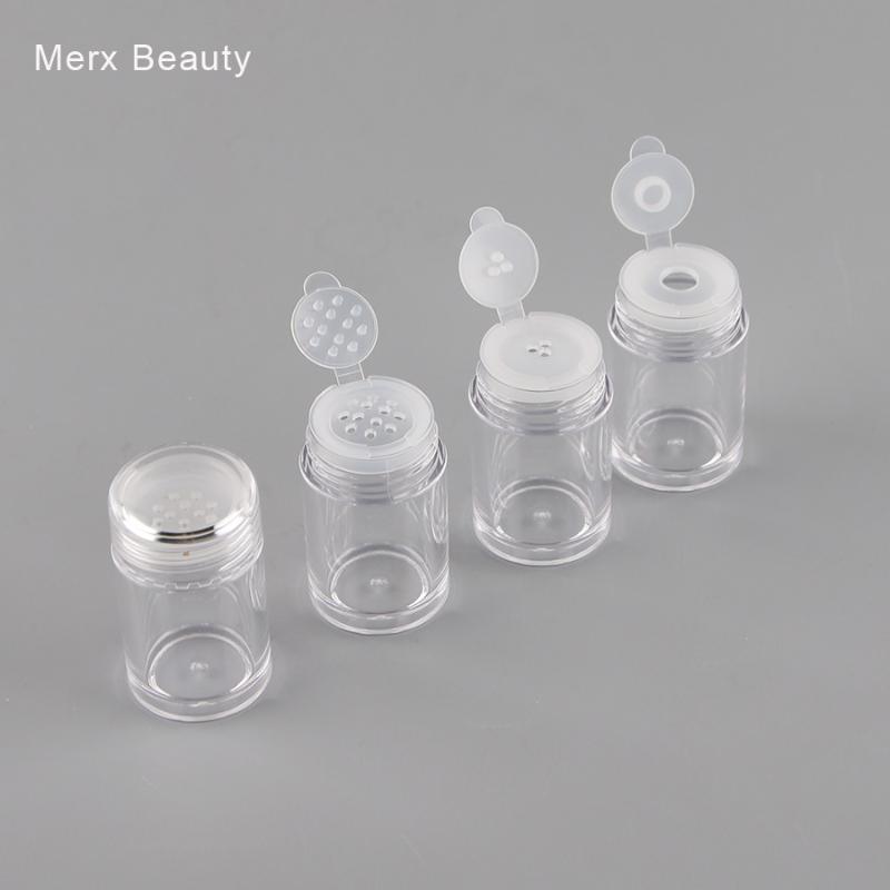 

10/50PCS 10ML Clear AS Plastic Jar Container For Loose Power Glitter Eyeshadow Powder With Flip Sifter Refillable Packing Bottle