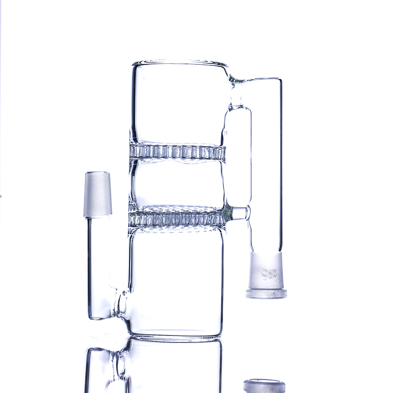 

Hookahs 90 degrees ash catcher double honeycombs perc ashcatcher different colors for glass bong