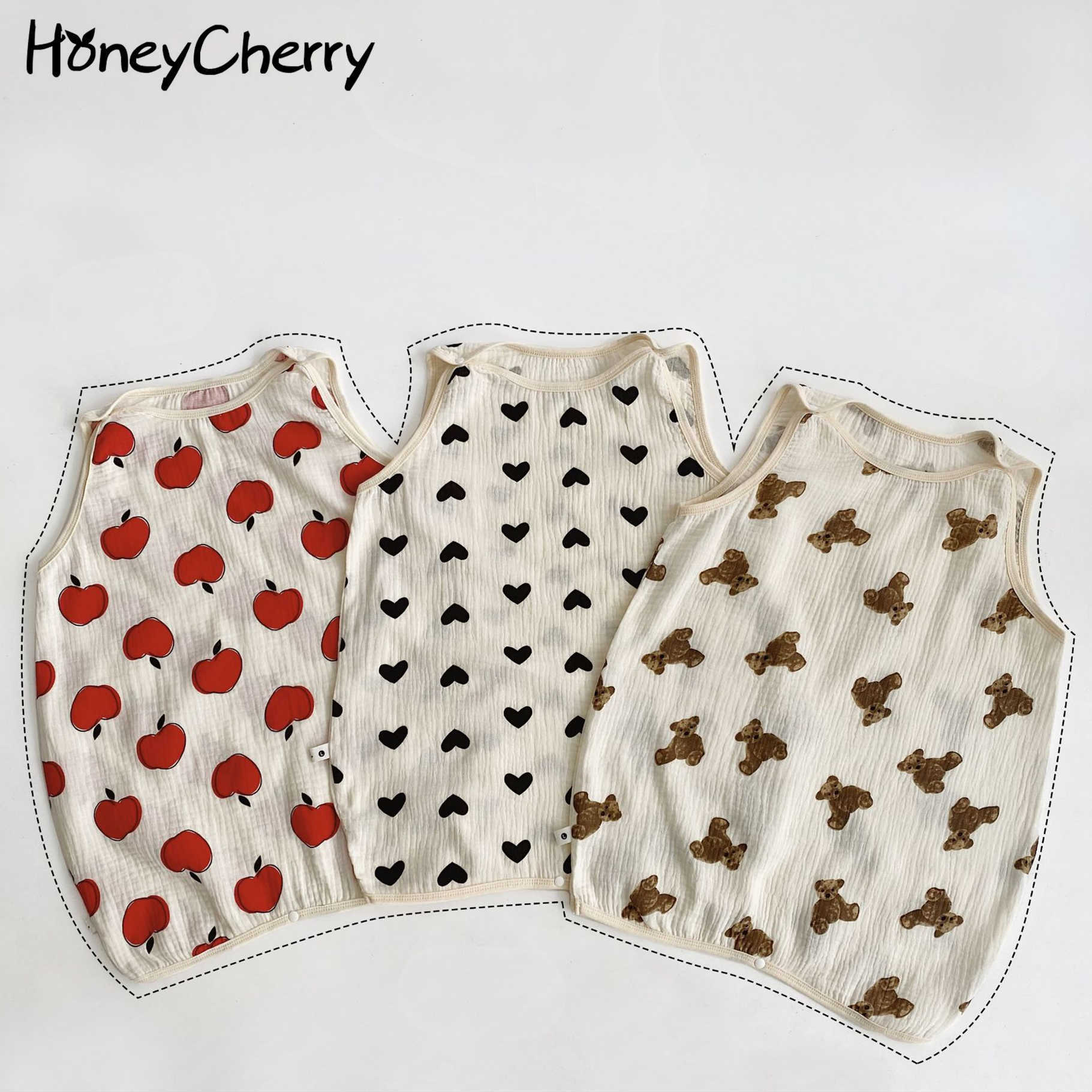 

Baby sleeping bag summer gauze anti-kick by baby vest type sleeping bag pajamas baby accessories born 210701