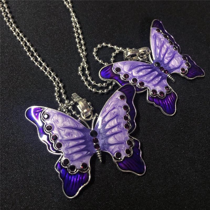 

Chains Restore Ancient Ways The Butterfly Necklace Pendant Chain Of Clavicle Beads Metal Titanium Trendy Insect Cn(Origin)