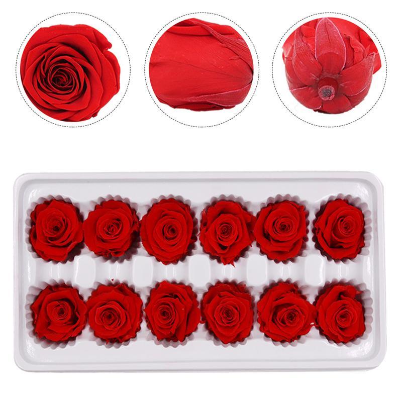 

12pcs/Box Immortal Flower Decoration Preserved Fresh Flower Wedding Decoration Rose Bouquet With Material Wedding
